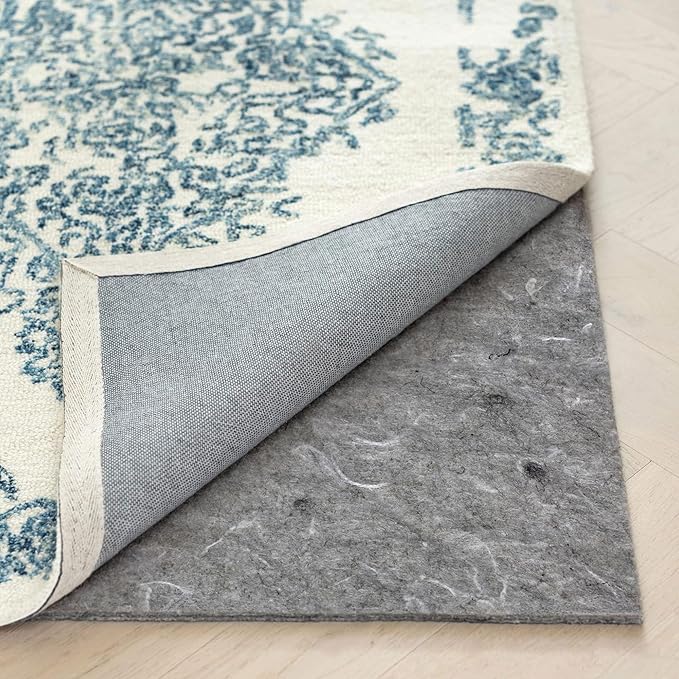 RUGPADUSA - Dual Surface - 4'x6' - 1/8" Thick - Felt + Rubber - Non-Slip Backing Rug Pad - Adds Low-Profile Comfort and Protection