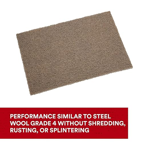 3M Scotch-Brite Heavy Duty Hand Pad 7440B, 6 in x 9 in, Pack of 40, Hand Sanding Pad - Metal Deburring and Finishing Pad - Coating and Corrosion Removal