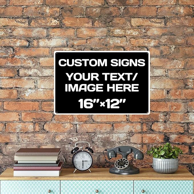 custom signs personalized,Aluminum Weatherproof Metal Sign,Multiple Sizes Custom Personalized Text And picture Here, Black White Traffic Regulation Horizontal Street Signs ,hazard sign,garden