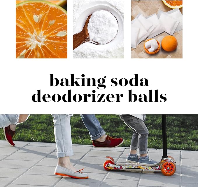 9 Pack Baking Soda Deodorizers, Shoe Deodorizer Balls, Air Freshener for Home, Odor Eliminator for Closets Bathroom Pets, Up to 180 Days