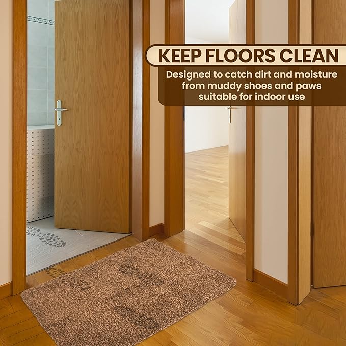 Premium Microfiber Indoor Door Mat – 24"x36" Washable Entry Mat, Non-Slip, Waterproof Backing, Super Absorbent, Low Profile Entryway Doormat for Indoor Entrance