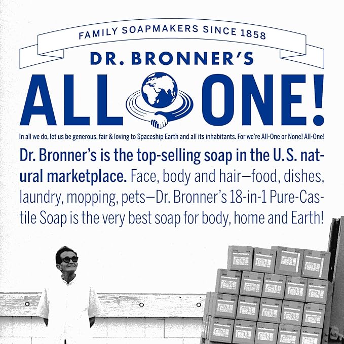 Dr. Bronner's Magic Soap-Pure-Castile Liquid Refill (Lavender, 32 ounce, 2-Pack) - Made with Regenerative Organic Certified Oils, For Body, Hair, Laundry, Pets & Dishes, Concentrated, Vegan, Non-GMO