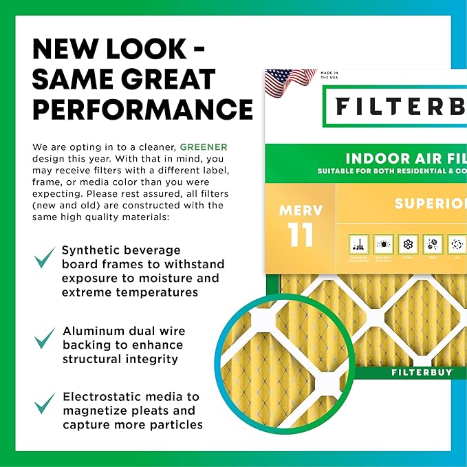 Filterbuy 18x30x1 Air Filter MERV 11 (MPR 1200) Allergen Defense Replacement (4-Pack), Electrostatic Pleated HVAC AC Furnace Filters, Made in USA (Actual Size: 17.75 x 29.75 x 0.75)