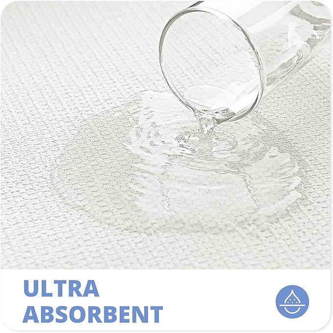 Toilet Rugs U Shaped Bathroom Rug,Machine Washable Non Slip Quick Dry Super Absorbent Ultra Thin Toilet Mats for Bathroom Toilet.White,1'8"x2'(20x24inch)