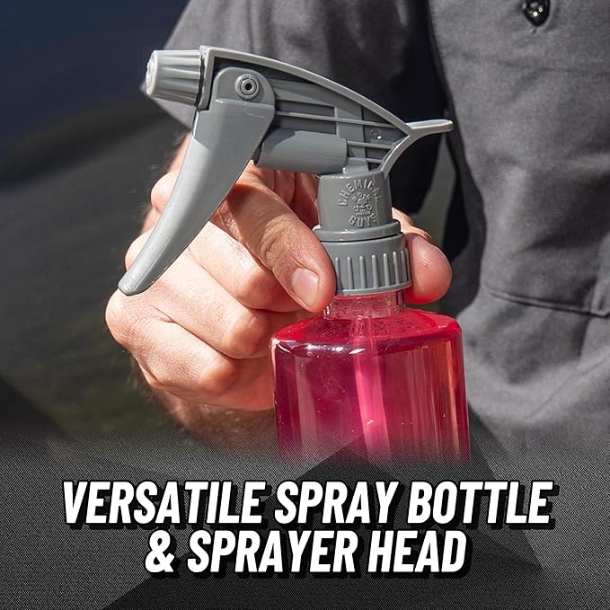 Chemical Guys Heavy Duty Bottle Sprayer - Chemical Resistant Trigger for Car Detailing, Adjustable Mist to Stream, High Output, for Cleaners, Sprays, Degreasers (Acc_121.16HD3) - 16 Oz, 3 Pack