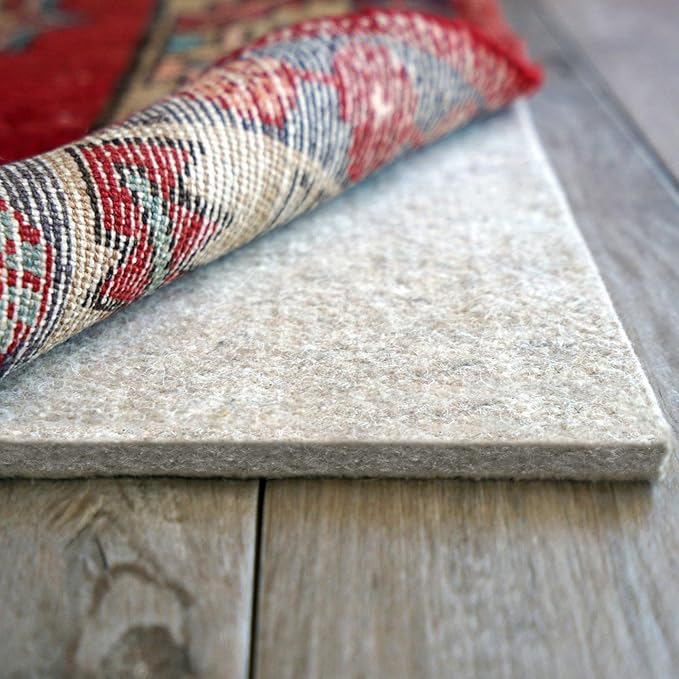 RUGPADUSA - Eco-Plush - 11' Square - 3/8" Thick - 100% Felt - Extra Cushioned Rug Pad - Available in 3 Thicknesses, Many Custom Sizes