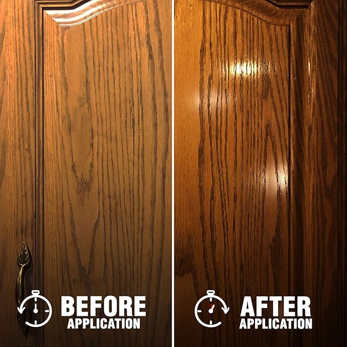 Milsek Furniture Polish and Wood Cleaner with Lemon Oil - Multipurpose Solution for Home Improvement from Hardwood Floors to Kitchen Cabinets - 12 Fl Oz (Pack of 1)