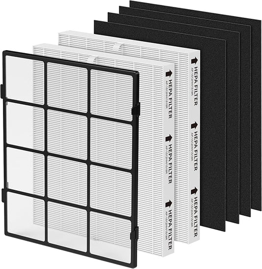 AP-1512HH Replacement filter Compatible with Coway Airmega AP-1512HH and Airmega 200M Air Purifi-ers, 2 Filters and 4 Carbon Filters with 1 Washable Pre-filter, Compared to Part #3304899, 2 Pack