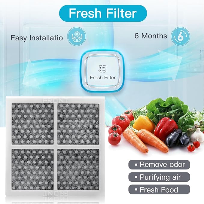 SEISSO LT120F Fresh Refrigerator Air Filter Replacement for LG, Compatible with Kenmore - Freshen up Refrigerator Air, Absorb Odors - 9 Packs