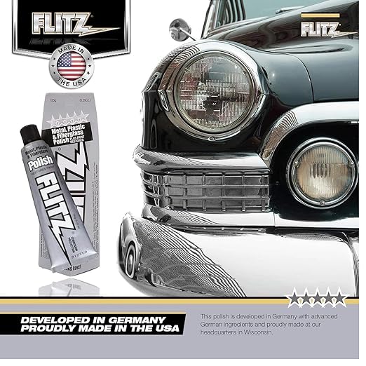 Flitz Multi-Purpose Metal Polish Paste - 5.29oz Tube of USA-Made Chrome Polish - Works on Stainless Steel, Aluminum, Plastic, Jewelry and Cars - Non-Abrasive Cleaner & Rust Remover (3 Pack)