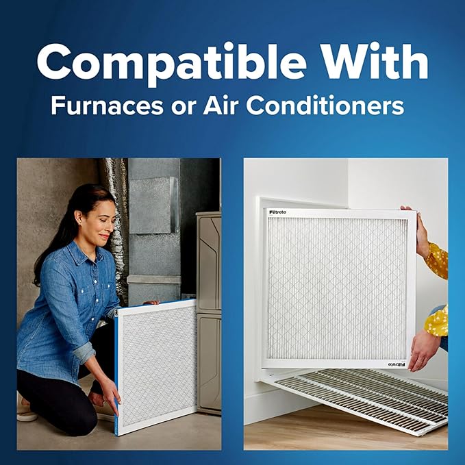 Filtrete 10x20x1 AC Furnace Air Filter, MERV 13, MPR 1900, Premium Allergen, Bacteria & Virus Filter, 3-Month Pleated 1-Inch Electrostatic Air Cleaning Filter, 6-Pack (Actual Size 9.81x19.81x0.78 in)