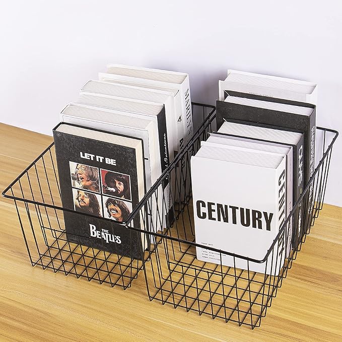 Freezer Organizer Bins, Upright Freezer Baskets for 16, 17, 21 cu.ft Standup Freezer, Durable Freezer Organizer Fully Use Space Improve Air Circulate, 3Pcs, Black