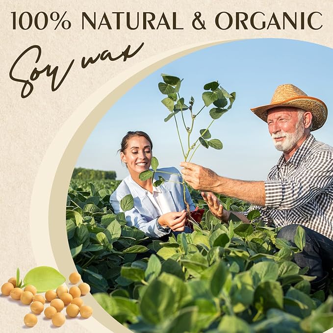 Soy Wax, Waxcanpy Natural Candle Wax, Organic Soy Wax for Candle Making from Farm, No Additives, Harmless and Pure (40lb)