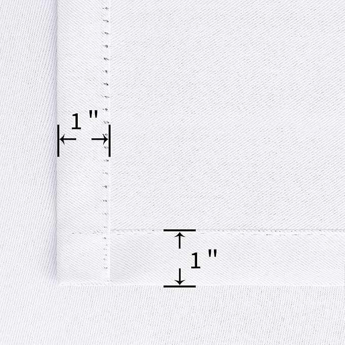 BGment White Curtains 54 Inches Length for Short Window - Rod Pocket Thermal Insulated Window Treatment Curtains for Kitchen Bedroom, 2 Panels, Pure White, 42 x 54 Inch