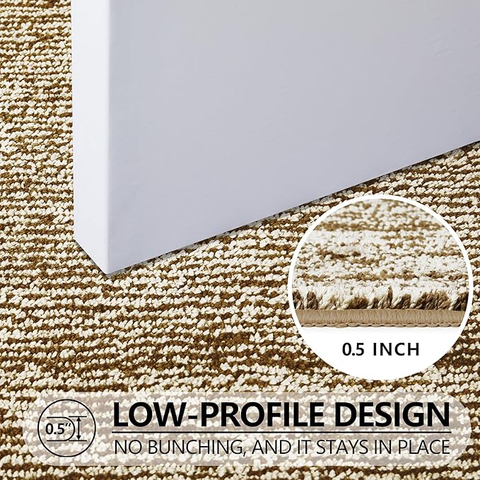 REFETONE Indoor Doormat, Front Door Mat 32"x48" Absorbent Rubber Backing Non Slip Back Door Mats, Washable Low-Profile Inside Floor Mat Door Rugs for Entryway, Resist Dirt Mud Mat for Dogs, Coffee