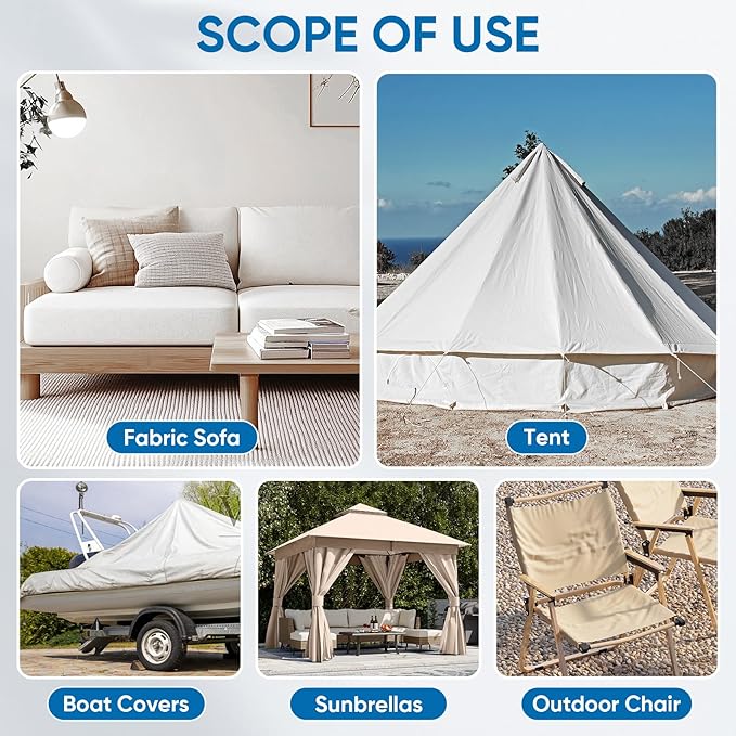 Oversized Canvas Patch 16 "x31, Self-Adhesive Waterproof Canvas Patch Set for Repairing Tents, Couch, Boat Covers, Camping Chairs, Awnings, Car Seats.（Gray）