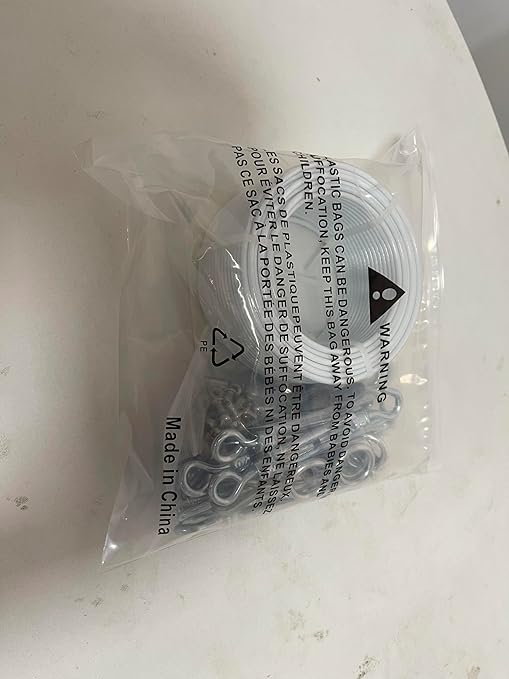 Turnbuckles for Cables Wire, 1/8" X 100Ft White PVC Coated Wire Rope Kit, Multi-use Steel Cable for Grape Vines/Clothes Line Outdoors for T Post/String Light Hanging/Garden Wire