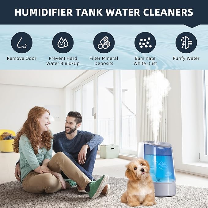 AMI PARTS Humidifier Cleaner Float Submarine for Warm&Cool Most Humidifiers and Fish Tank, Purifie Water, Soften Hard Water, Prevents Hard Water Build-Up, Universal Humidifier Tank Cleaner (9 Pack)