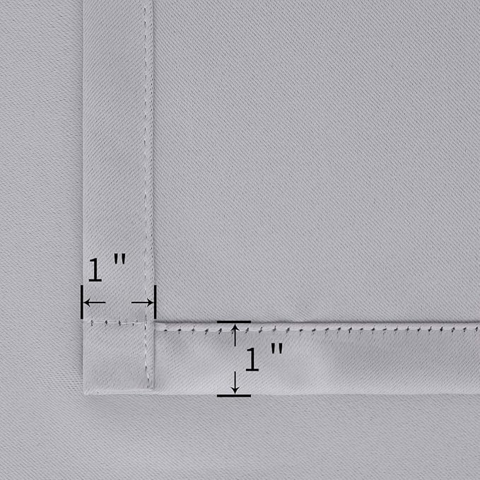 BGment Rod Pocket Room Darkening Curtains 63 Inches Long for Bedroom - Thermal Insulated Blackout Curtains for Living Room, 42 x 63 Inch, 2 Panels, Light Grey