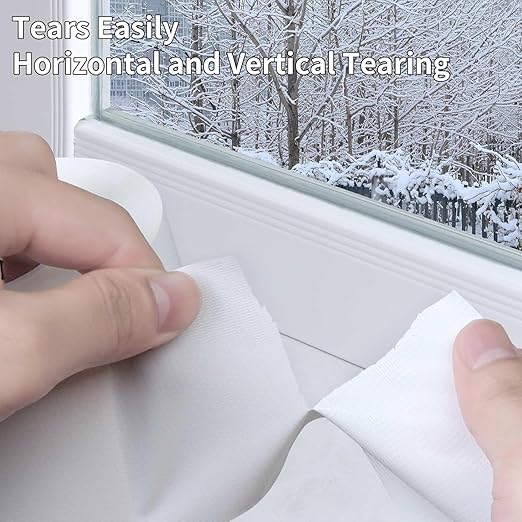 3Pack Duct Tape Heavy Duty Single Sided, Strong Adhesive High Strength, Waterproof Mesh Tape for Indoor Outdoor Repairing Sealing Bonding, Easy Use Hand Tearable, 3.15 Inch x 33 Feet, White
