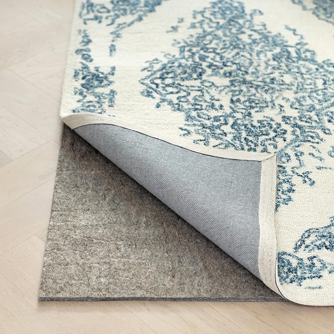 RUGPADUSA - Dual Surface - 7'10" x 10' - 3/8" Thick - Felt + Rubber - Enhanced Non-Slip Rug Pad - Adds Comfort and Protection - for Hard Surface Floors