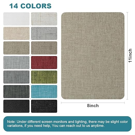 J.CARP 2Pcs Linen Repair Patches, Large Self-Adhesive Fabric Patch for Sofas, Couch, Furniture, Car Seats (8 * 11 inches-2PCS Khaki)