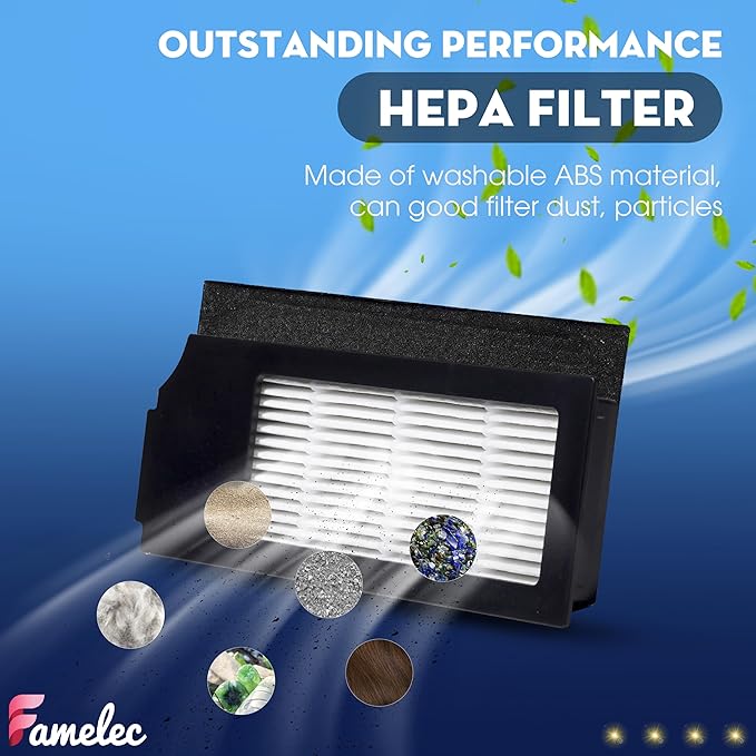 FAMEKLEC Upgrade Replacement Accessories Kit Compatible with ECOVACS DEEBOT X1 Omni, X1 Turbo Robot Vacuum Attachments, Include 1 Main Brush, 6 Side Brushs, 4 Filters, 4 Mop Cloths, 4 Dust Bags