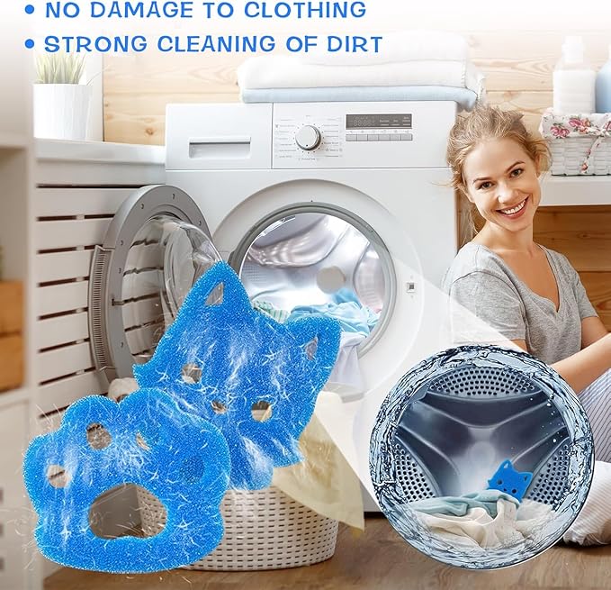Reusable Pet Hair Remover for Laundry, Effective Cat & Dog Hair Catcher for Washer & Dryer, Lint and Fur Remover for Clothes, Bedding, Safe and Durable for All Fabrics (6)