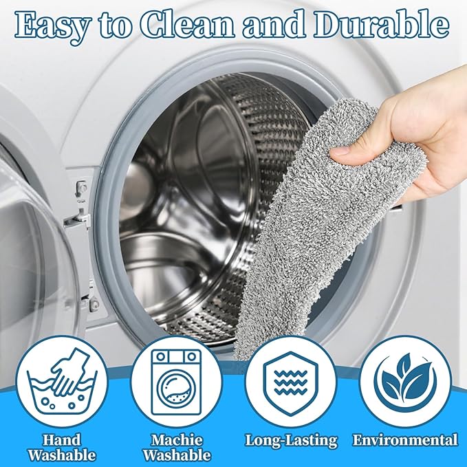 5 Pack Steam Mop Replacement Pads,Steam Mop Pads Compatible with GorFanty Steam Mop GF-6610B & GF-6610,Neugo NE033/NE033M & Mxnsewr,Washable & Reusable Microfiber Cloth for Floor Cleaning