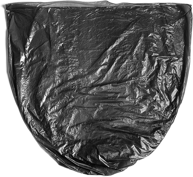 Aluf Plastics - 55-60 Gallon Black Trash Bags - 38" x 60" - 22 Microns Thick High Density Value Garbage Bags for Bathroom, Office, Industrial, Commercial - (1 Pallet of 70 Cases, 10500 Bags Total)
