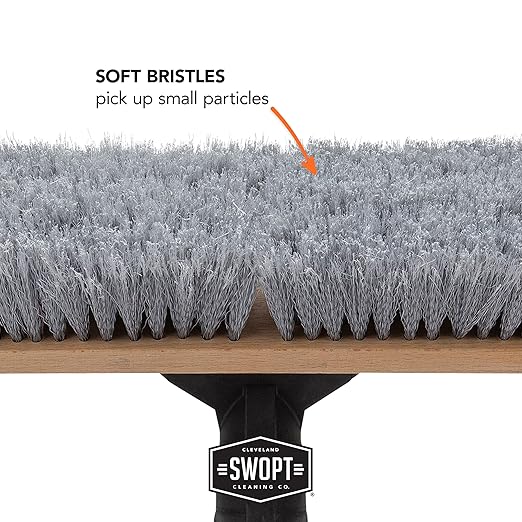SWOPT 24” Premium Multi-Surface Push Broom Head — Cleaning Head Interchangeable with All SWOPT Cleaning Products for More Efficient Cleaning and Storage — Indoor and Outdoor Push Broom