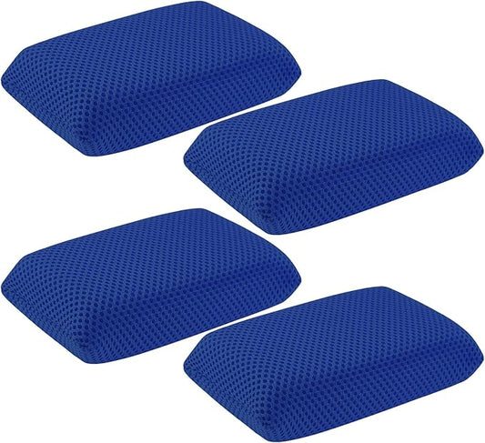 4 PCS Bug Scrubber Sponge Car, Bug Remover Wash Sponge，Car Cleaning Sponge for Bugs, Tar, Grime - Paint-Safe, Reusable Wash Sponges Kit(Blue)