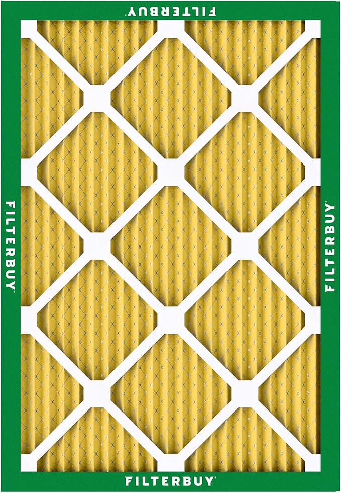 Filterbuy 25x32x1 Air Filter MERV 11 (MPR 1200) Allergen Defense Replacement (4-Pack), Electrostatic Pleated HVAC AC Furnace Filters, Made in USA (Actual Size: 24.50 x 31.50 x 0.75)