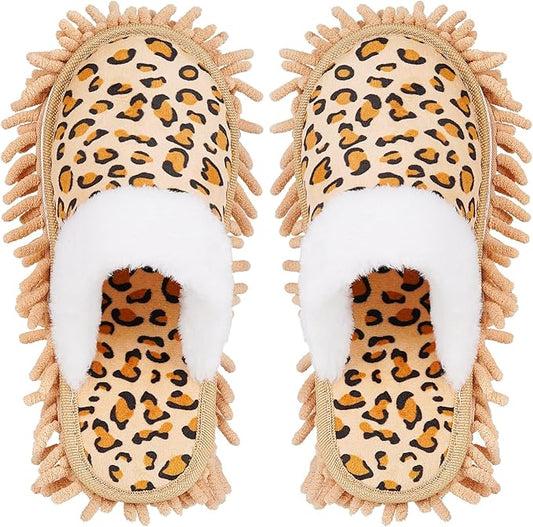 Microfiber Mop Slippers House Floor Dusting Slippers for Kitchen Office (Women 7-9/Men 5-7)