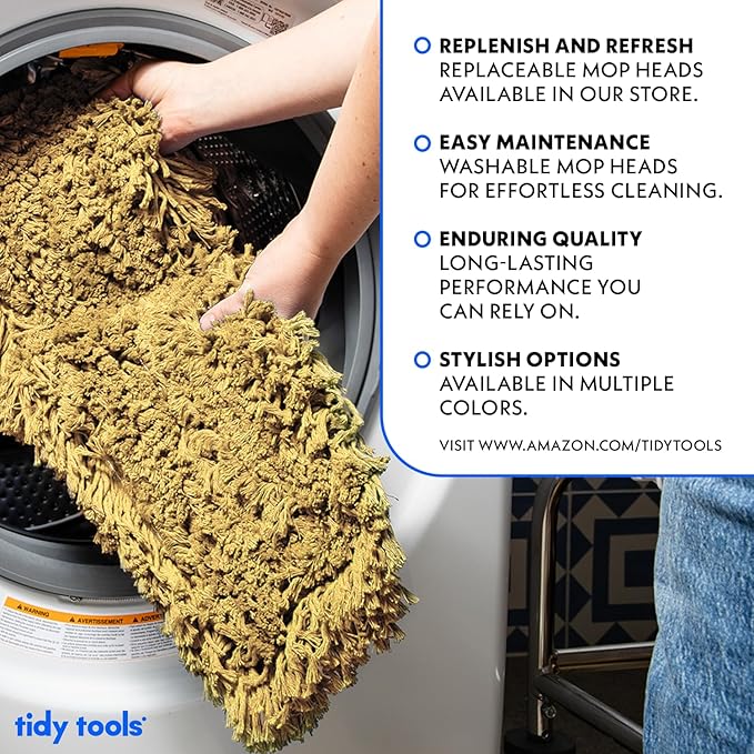24 Inch Yellow Commercial Dust Mop & Floor Sweeper with Extendable Handle – Mop for Hardwood, Tile, and Concrete Floor Cleaning