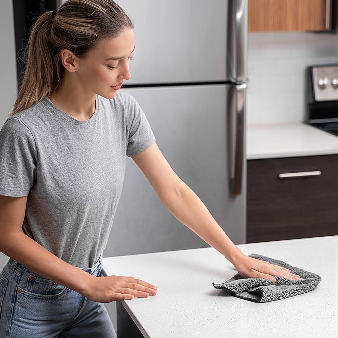 The Amazing Eco Cloth That Cleans Virtually Any Surface with Only Water. No More Paper Towels Or Toxic Chemicals. 4-Pack (14x14, Seashore Teal)
