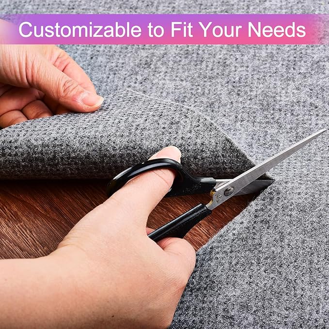 Ultra Strong Anti-Slip Thin Rug Felt Pad, Non Slip Grip Pads, Keep Your Rugs in Place (6 x 9 Feet)- Gray