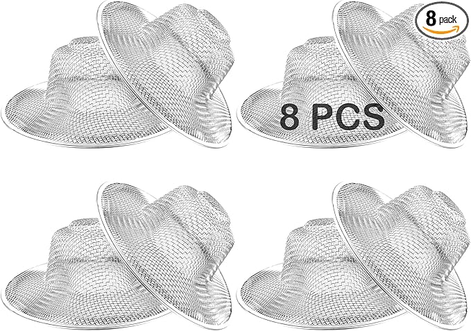 8PCS Metal Mesh Kitchen Sink Strainer, 4.41" Stainless Steel Slop Basket Filter Trap, Mesh Sink Drain Strainer Kitchen, Hair Basket Drain - Fits Most Kitchen Bathroom Sinks Shower Floor Drain