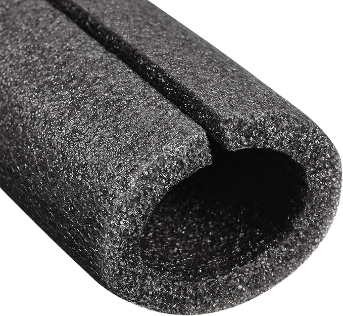 uxcell Foam Tube 1.64 Ft Length 1.37in ID 2.15in OD Hollow Pipe Cover for Protecting Pipes and Heat Preservation Black 4 Pack