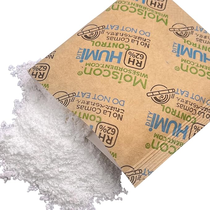 62% Size 8 Two-Way Humidity Control Packs, 105 Pack 8 Gram for Storing 1 oz, Moisture Control Packets Individually Wrapped