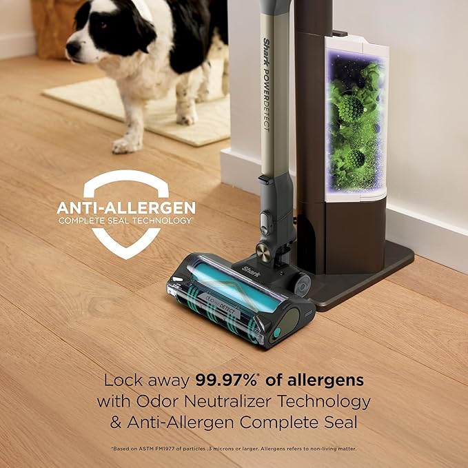 Shark PowerDetect Pet Plus Clean & Empty Cordless Stick Vacuum & Auto-Empty System, Powerful Suction, HEPA Filtration, Carpet & Hard Floor, Portable, Stick Vacuum for Pet Hair, Dark Gray, IP3253