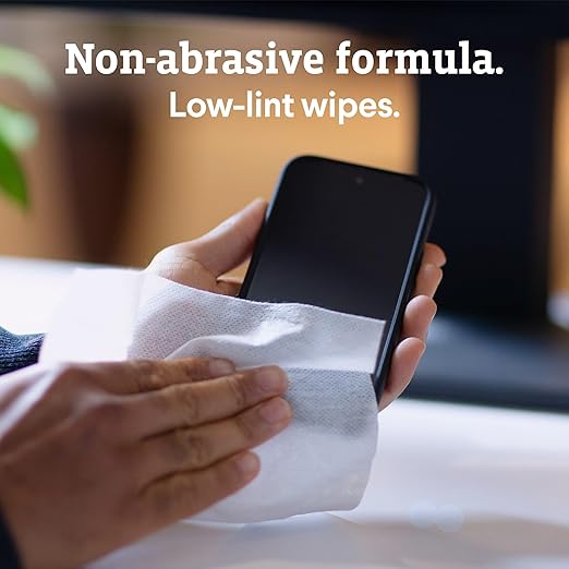 CloroxPro Clorox Screen+ Sanitizing Wipes, Bleach Free Cleaning Wipes, Citrus Blend Scent, 75 Count, Pack of 6