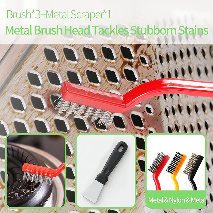 13Pcs Crevice Cleaning Brush Set, Window Groove Cleaning Brush Kit Hard Bristle for Sliding Door, Sill, Tile Lines, Shutter, Corner, Grout, Sink