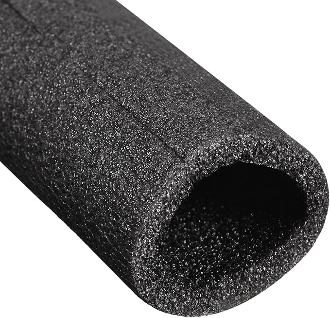uxcell Foam Tube 1.64 Ft Length 1.17in ID 1.56in OD Hollow Pipe Cover for Protecting Pipes and Heat Preservation Black 4 Pack