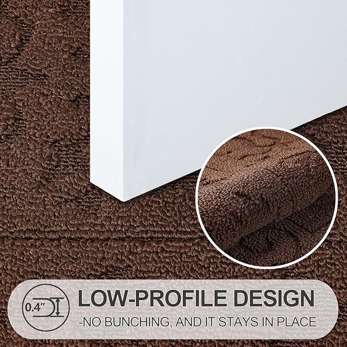 FONEYI Indoor Doormat, Front Back Door Mat 32"x40" Washable, Rubber Backing Non Slip Door Mats, Low-Profile Absorbent Entrance Doormats Inside Floor Mats for Entryway, Resist Dirt Entry Rugs, Coffee