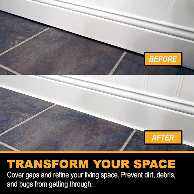 InstaTrim The Original Flexible Trim - 10ft Grey 1/2" Adhesive Trim with Many Uses Including Bathtubs, Sinks, Counters, Tile, Floors - Made in USA