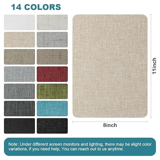 J.CARP 2Pcs Linen Repair Patches, Large Self-Adhesive Fabric Patch for Sofas, Couch, Furniture, Car Seats (8 * 11 inches-2PCS Beige)