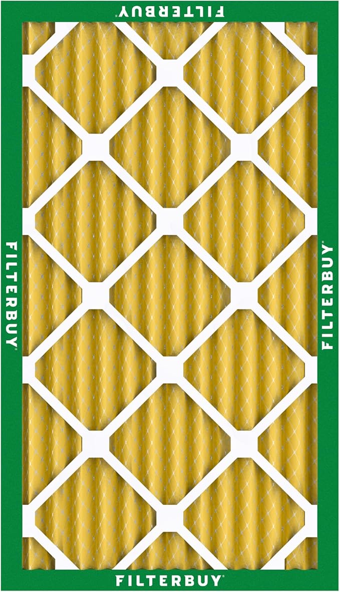 Filterbuy 14x25x2 Air Filter MERV 11 (MPR 1200) Allergen Defense Replacement (4-Pack), Electrostatic Pleated HVAC AC Furnace Filters, Made in USA (Actual Size: 13.50 x 24.50 x 1.75)