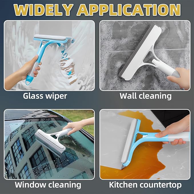 3 in 1 Spray Squeegee, 3 in 1 Window Squeegee Cleaner, Window Squeegee with Spray, WindowSqueegee Cleaner Tool with SprayBottle for Car Home Windows Mirrors, 3 Pcs