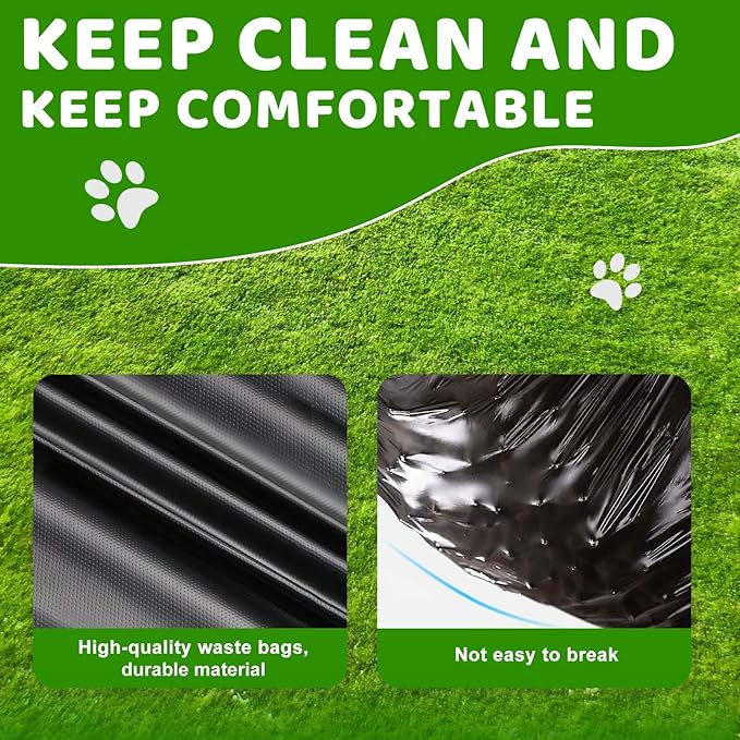Dog Poop Trash Can Outside, 20L/5Gallon Dog Waste Trash Can with Lid, Pedal and Removable Inner Waste Bin, Pet Poop Bucket with 100 Bags, Green